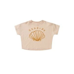 •SOLD• Rylee + Cru - Seaside Boxy Tee - Shell 4-5
